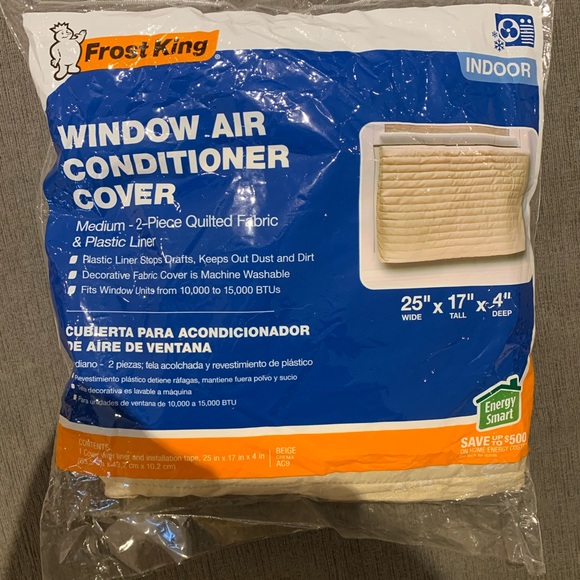 Air Conditioner Cover 25" wide by 17" tall by 4" deep- Beige 2 p - Picture 1 of 2